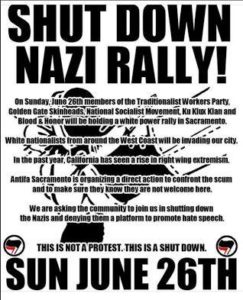 ALERT! Matthew Heimbach's 'Traditional Workers Party' to Rally in Sacremento, CA; Antifa Organizing Opposition @ Sacramento | California | United States